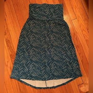 Eddie Bauer Blue Green High Low Sheath Skirt